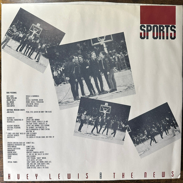 Huey Lewis & The News : Sports (LP, Album, RE, Pit)
