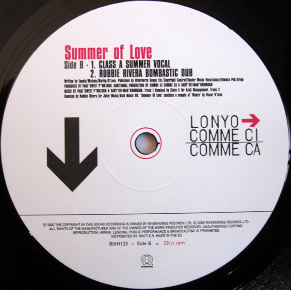Lonyo → Comme Ci Comme Ca : Summer Of Love (12")