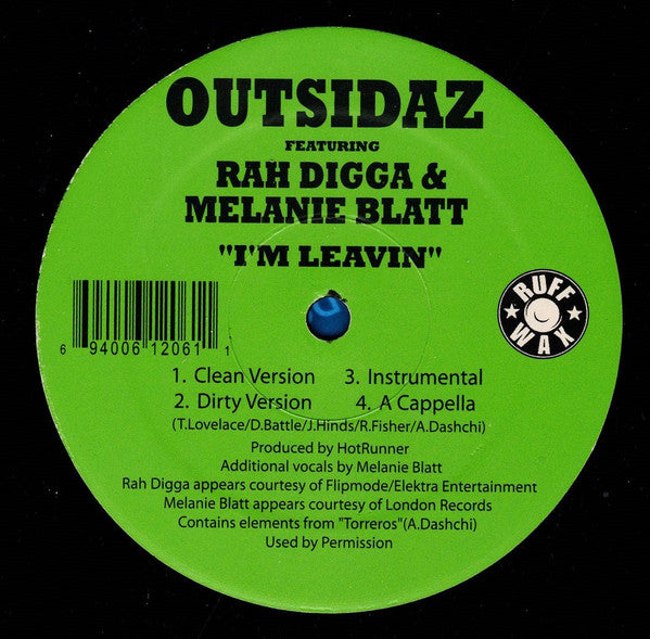 Outsidaz Featuring Rah Digga & Melanie Blatt : I'm Leavin (12", Single)