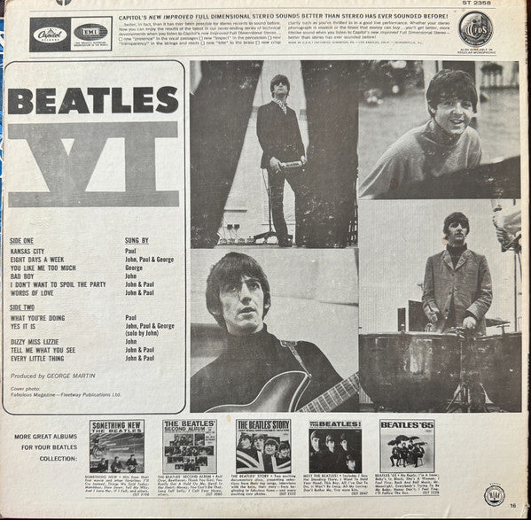 The Beatles : Beatles VI (LP, Album, RE, Ora)