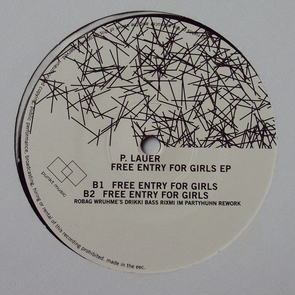 P. Lauer* : Free Entry For Girls EP (12", EP)