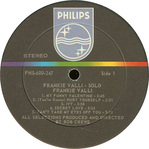 Frankie Valli : Solo (LP, Album, Mer)