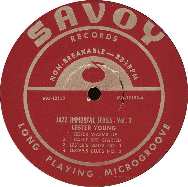 Lester Young : Jazz Immortal Series - Vol. 2 (LP, Comp, Mono)