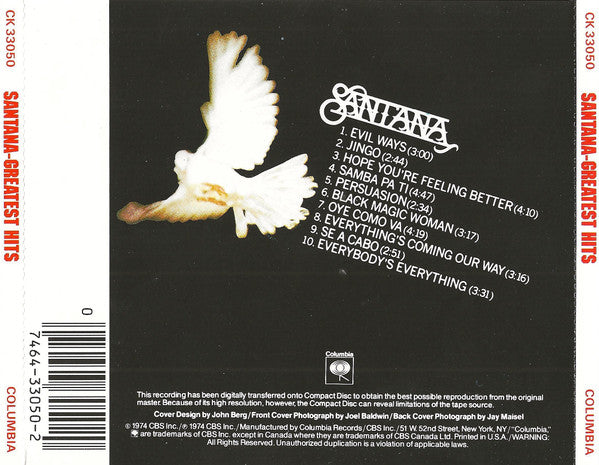 Santana : Santana's Greatest Hits (CD, Comp, RE)