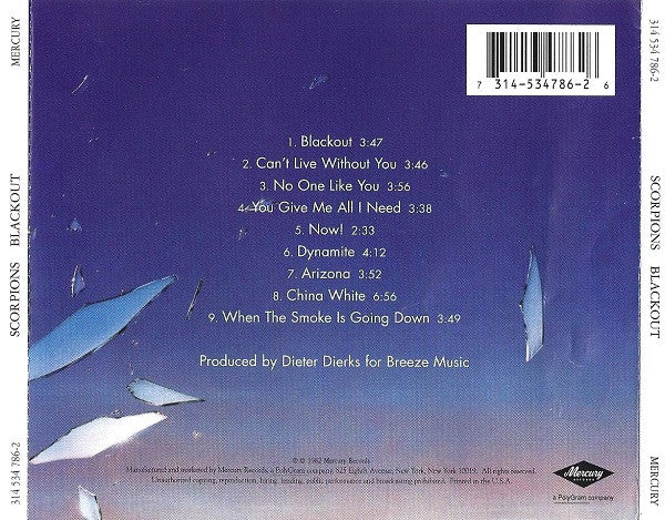 Scorpions : Blackout (CD, Album, RE, Pit)