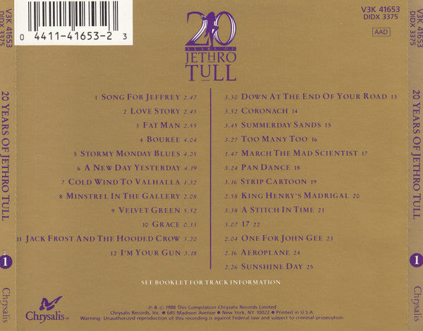 Jethro Tull : 20 Years Of Jethro Tull - The Definitive Collection (3xCD, Comp + Box)
