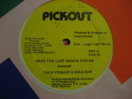 Tinga Stewart & Ninja Man* : Save The Last Dance For Me (12")