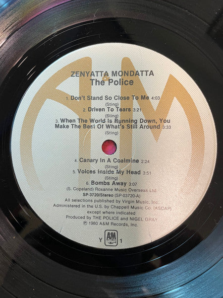 The Police : Zenyatta Mondatta (LP, Album, RE)