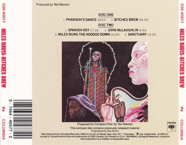 Miles Davis : Bitches Brew (2xCD, Album, RE, RM, Fat)