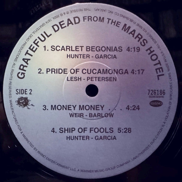 The Grateful Dead : From The Mars Hotel (LP, Album, RE, RM, 50t)