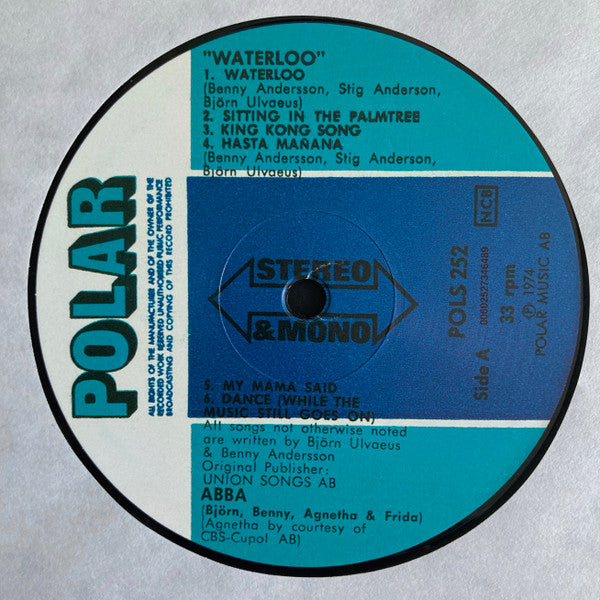 ABBA : Waterloo (LP, Album, Mono, RE, RM, 180)
