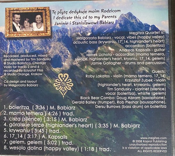 Megitza Quartet : Boleritza (CD, Album)