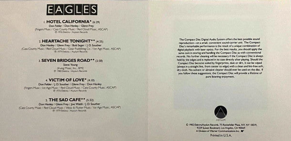 Eagles : Eagles Greatest Hits Volume 2 (CD, Comp)