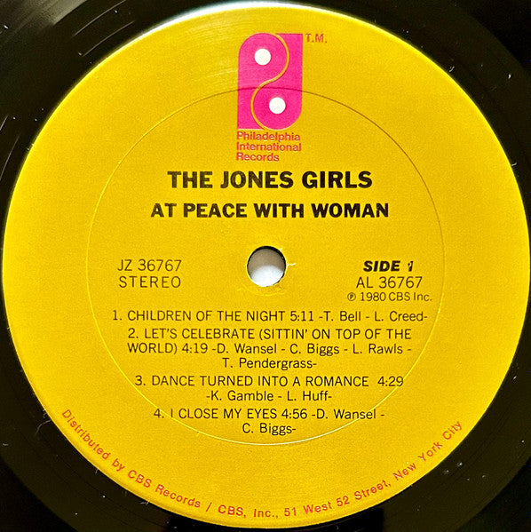 The Jones Girls : At Peace With Woman (LP, Album, San)