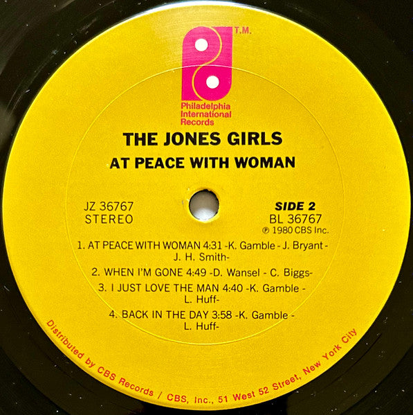 The Jones Girls : At Peace With Woman (LP, Album, San)