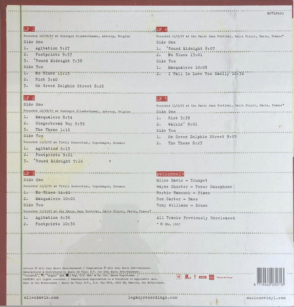 Miles Davis Quintet* : Live In Europe 1967 (The Bootleg Series Vol. 1) (5xLP, Album, RE, RP + Box, Comp, RE)