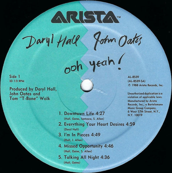 Daryl Hall & John Oates : Ooh Yeah! (LP, Album, Hau)