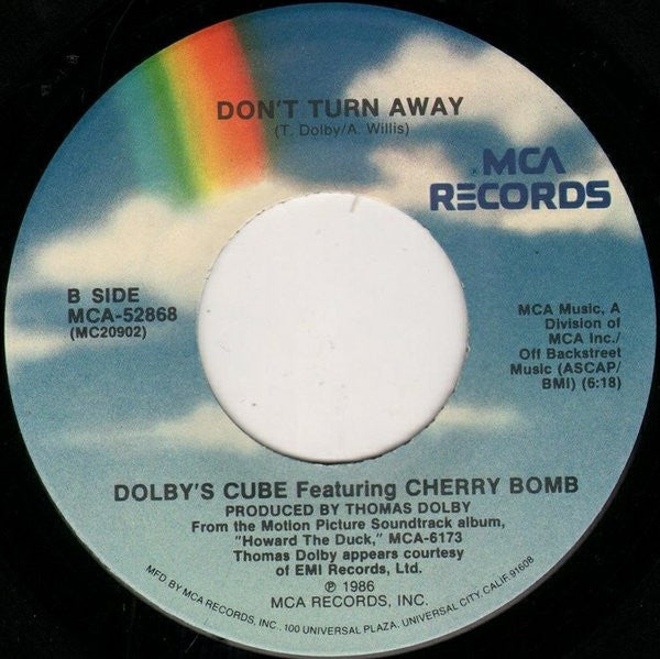 Dolby's Cube Featuring Cherry Bomb (2) : Howard The Duck / Don't Turn Away (7", Single)