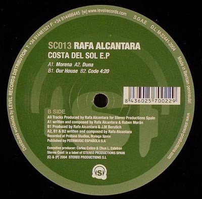 Rafa Alcantara : Costa Del Sol E.P (12", EP)