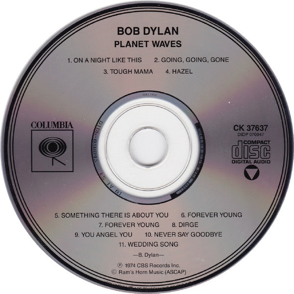 Bob Dylan : Planet Waves (CD, Album, RE, RP)
