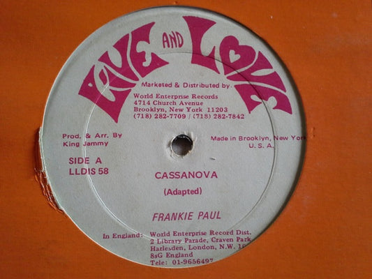Frankie Paul : Cassanova (12")