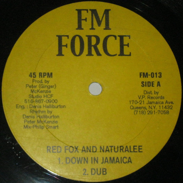 Red Fox (2) And Naturalee : Down In Jamaica  (12")