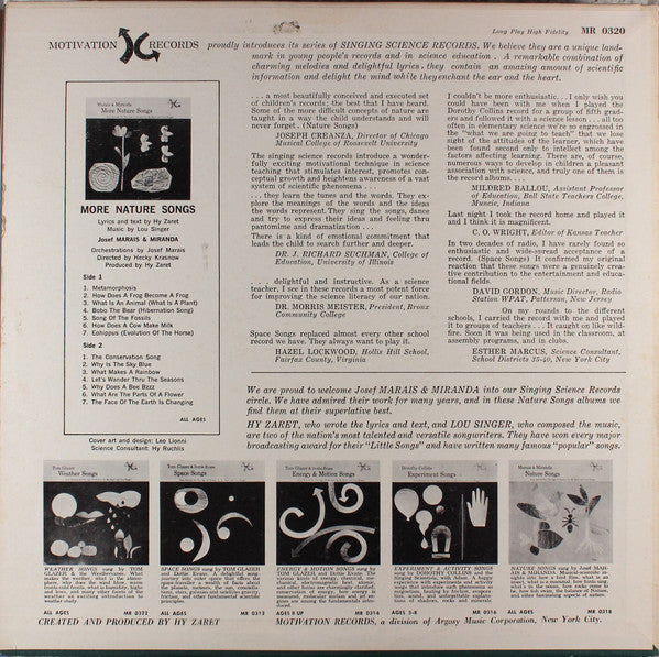 Marais And Miranda : More Nature Songs (From Ballads For The Age Of Science) (LP, Album)