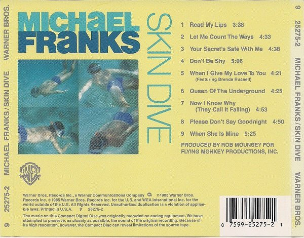 Michael Franks : Skin Dive (CD, Album)