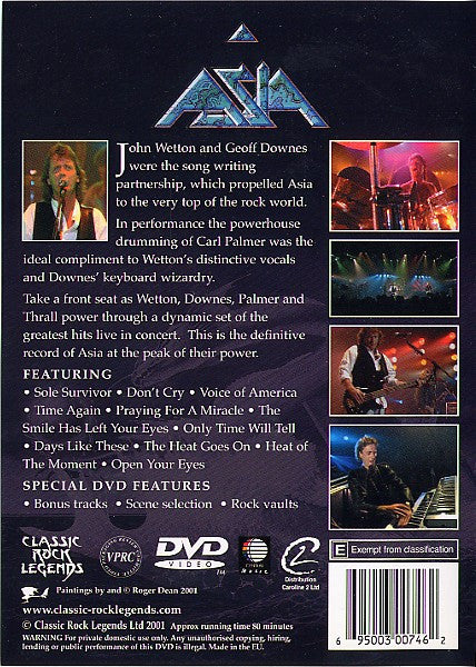 Asia (2) : Classic Rock Legends - Asia (DVD-V, NTSC)