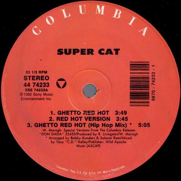 Super Cat (2) : Ghetto Red Hot (12")