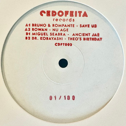 Bruno Neto, Rompante, Rowan, Miguel Seabra, Dr. Kobayashi : Various - CDFT003 (12", EP, Ltd, Num, Han)