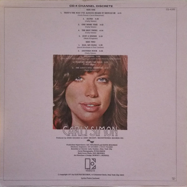 Carly Simon : Carly Simon (LP, Album, Quad, RE, CD-)