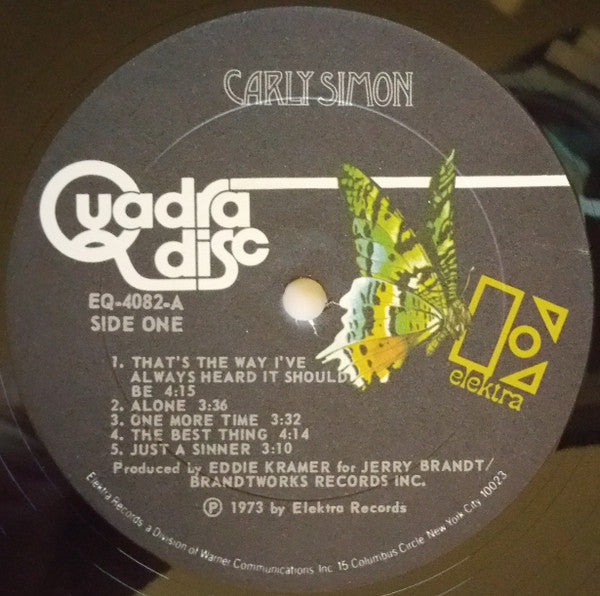 Carly Simon : Carly Simon (LP, Album, Quad, RE, CD-)