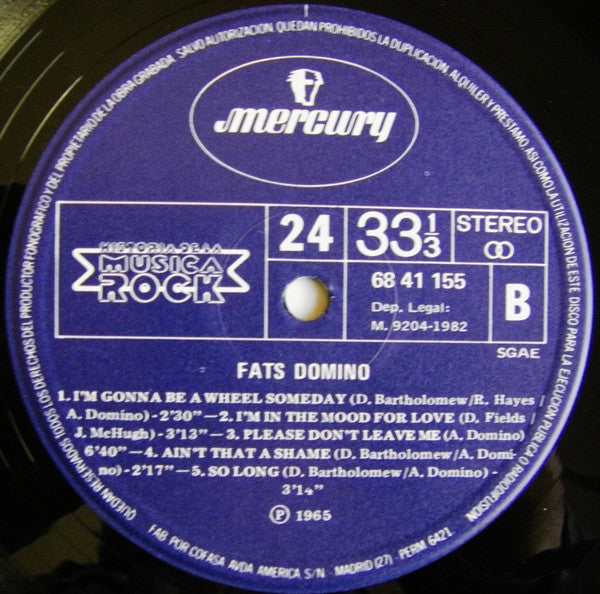 Fats Domino : Fats Domino (LP, Album, Comp)