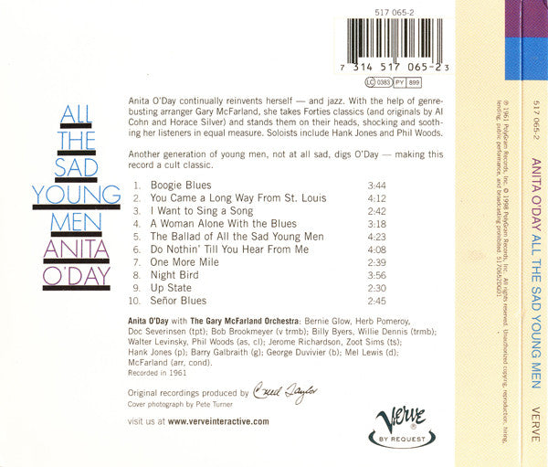 Anita O'Day, The Gary McFarland Orchestra : All The Sad Young Men (CD, Album, RE, RM, Dig)