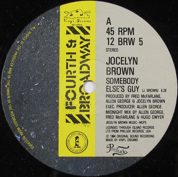 Jocelyn Brown : Somebody Else's Guy (12",45 RPM,Single)
