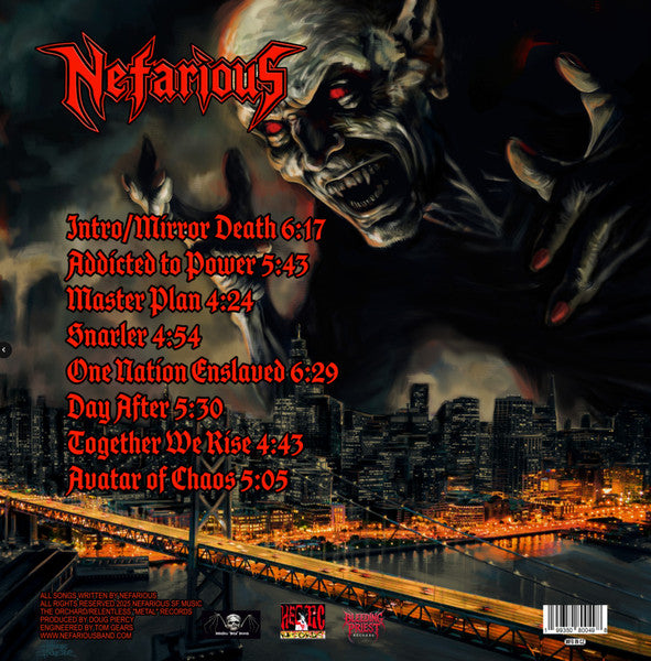 Nefarious (27) : Addicted To Power (LP, Album, Ora)