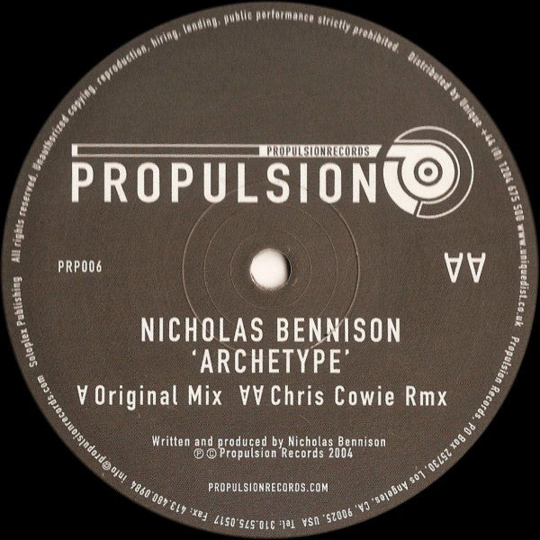 Nicholas Bennison : Archetype (12")