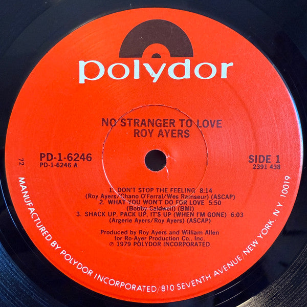 Roy Ayers : No Stranger To Love (LP, Album, 72 )
