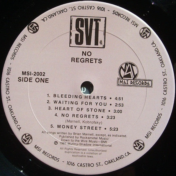 SVT : No Regrets (LP, Album)