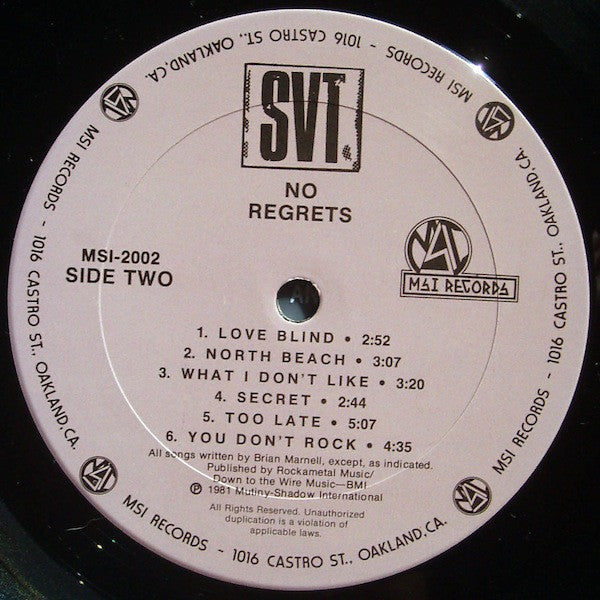 SVT : No Regrets (LP, Album)