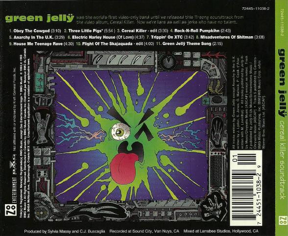 Green Jellÿ : Cereal Killer Soundtrack (CD, Album)