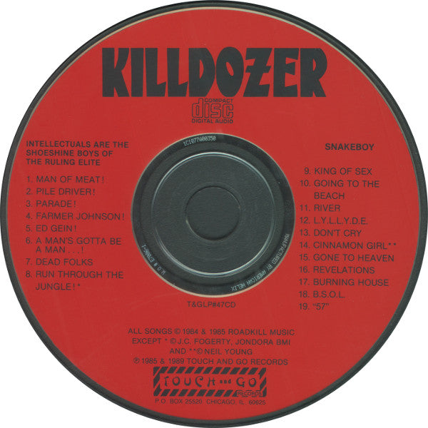 Killdozer : Intellectuals Are The Shoeshine Boys Of The Ruling Elite - Includes Snakeboy Album (CD, Album, Comp)