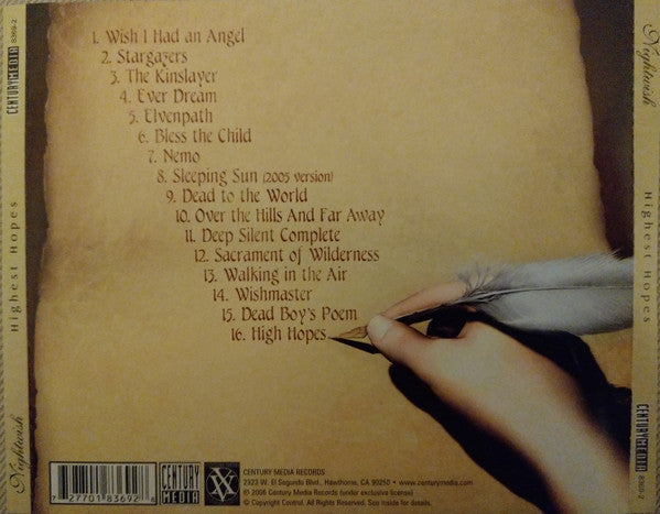 Nightwish : Highest Hopes (The Best Of Nightwish) (CD, Comp)