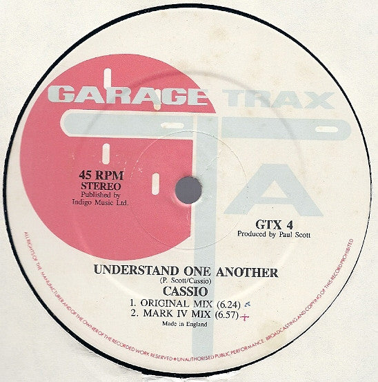 Cassio Ware : Understand One Another (12")