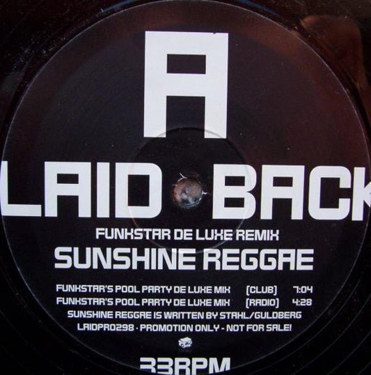 Laid Back : Sunshine Reggae (Funkstar De Luxe Remix) (12", Promo)