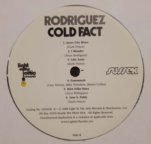 Sixto Rodriguez : Cold Fact (LP, Album, RM, RP, 180)