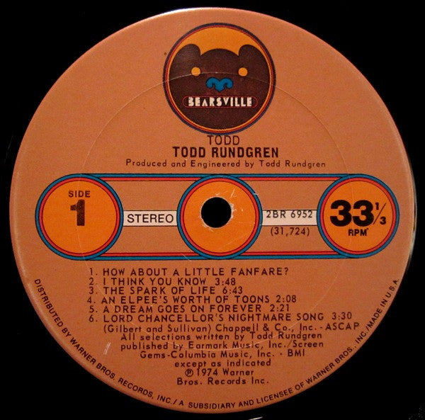 Todd Rundgren : Todd (2xLP, Album, San)