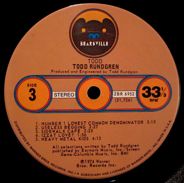 Todd Rundgren : Todd (2xLP, Album, San)