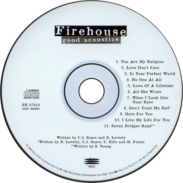 Firehouse (2) : Good Acoustics (CD, Album)